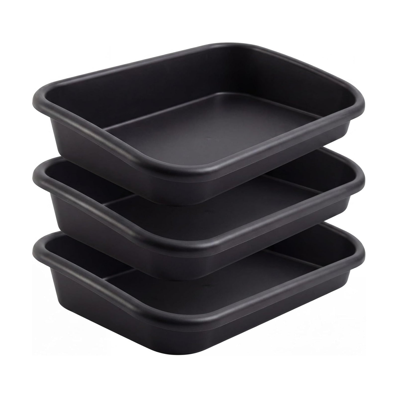 Vesici 3 Pcs Garden Tidy Trays Potting Tray for Seeding Growing, Black | Soil Mixing, Repotting Mat, Large Plant Trays
