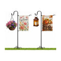 LOPANNY Garden Flag Stand - 2 Pack Upgraded Garden Flag Pole with Shepherd Hooks for 12 x 18 Flag, 45IN Yard Flag