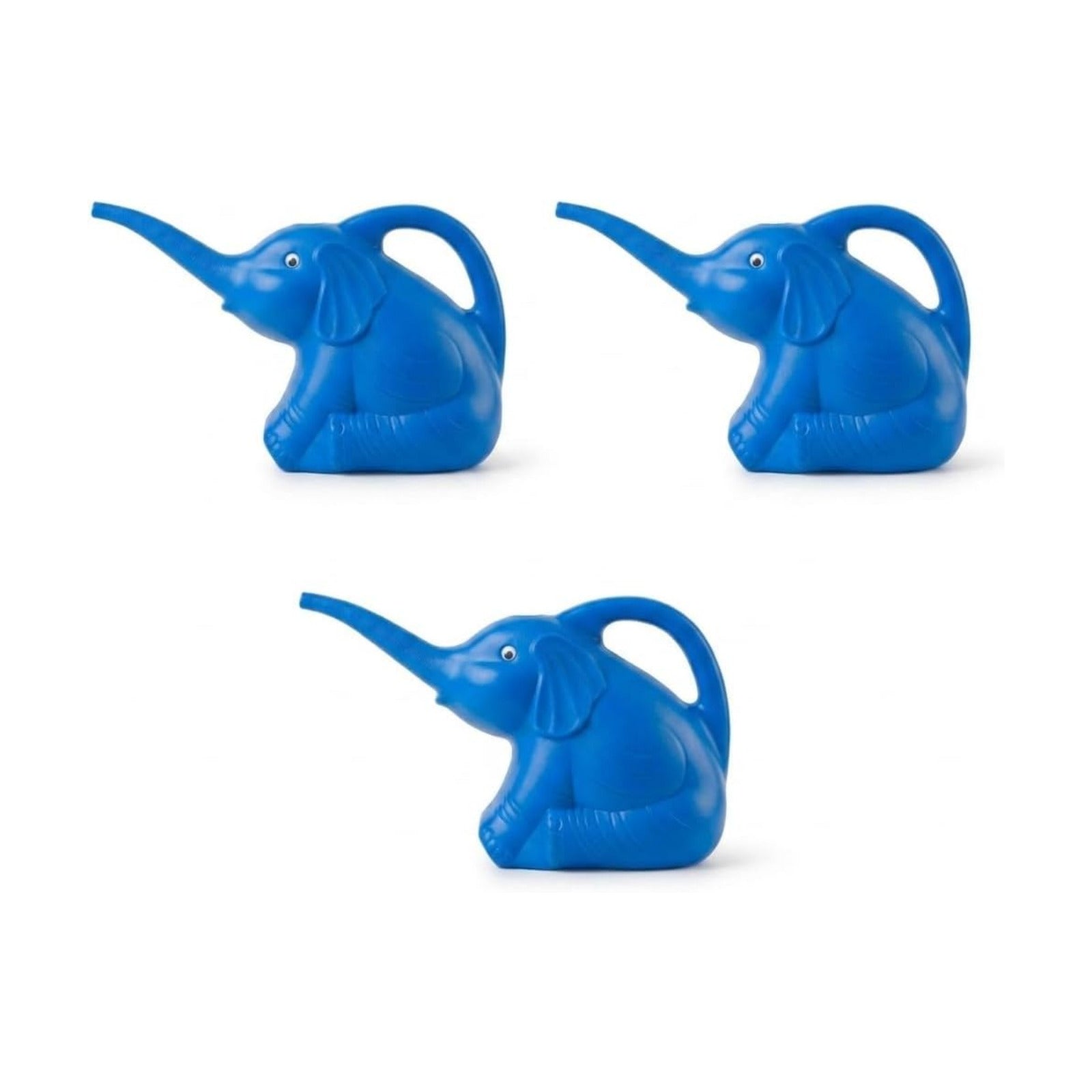 PMU 3Pcs 2-Quart Elephant Watering Can – Durable Plastic Garden Watering Can for Indoor & Outdoor Plants, Easy-Pour