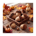 RattanView 6 Pcs Fall Jute Rope Acorn Ornaments, Thanksgiving Hanging Decor