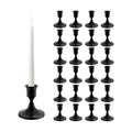 zeochyni 24 Pcs Black Taper Candle Holders Bulk for Wedding, Party Decor