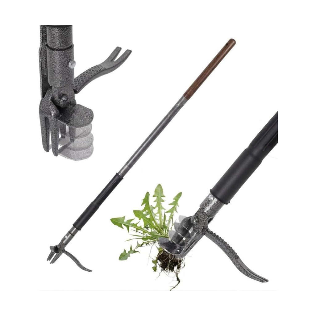 Stand Up Weed Puller with Kick-Out Weed Ejector, No-Bending Long Handle Manual Weed Remover for Lawn & Garden, Foot