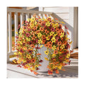 Homsunny Artificial Fake Mums Fall Flowers for Outdoor Decoration