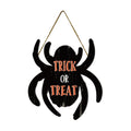 Smile Halloween Wooden Door Hanger with Trick or Treat Spider Design