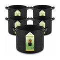 5-Pack 9.9 Gallon Grow Bags, Thickened Nonwoven Fabric Plant Pots with Handles, Heavy Duty 298G Garden Pots for