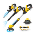 3-IN-1 Toddler Tool Set, Weed Wacker Toy, Kids Leaf Blower & Hedge Trimmer | Kids Garden Tool Set with Sounds & Lights