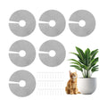 6Pcs Plant Pot Grids, 11.8 Inch Plant Pot Cover Protector from Cats and Animals with 30 U-Shaped Nails, Indoor Round Planter Pots Soil Guard for Outdoor Garden Plants Protection