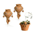 2 Pack Terracotta Watering Spikes, Cute Ceramic Self Watering Insert for Indoor Plants, Decorative Automatic Waterer &