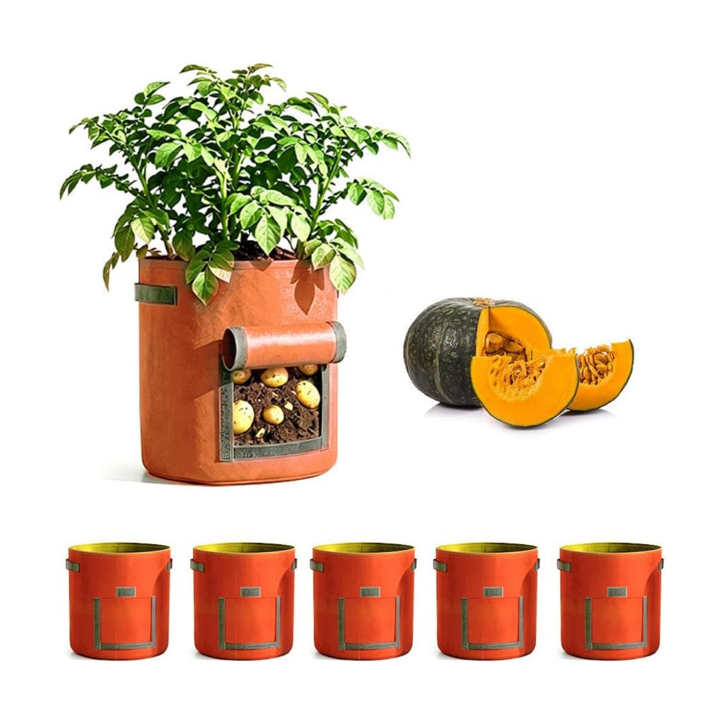 Potato Grow Bag Heavy Duty Thickened Non-Woven Fabric Grow Bags with Harvest Flap – Green Plant Pots for Vegetables