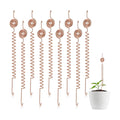 9 Pcs Electroculture Plant Stakes Copper Rods,Stylish,10 Inch | Copper Rods for Garden, Plant Stake Tensor Rings