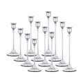 NLBTW 12 Pcs Silver Taper Candle Holder Bulks for Wedding Party Table Decor