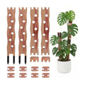 2 Sets Wooden Extendable Plant Trellis Indoor Climbing Houseplants, 2-in-1 Expandable Plants Support, Moss Pole