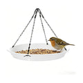 Seed Catcher Tray, Bird Seed Catcher Tray with Hanging Chains & Drainage Holes, Durable Plastic Platform for Outdoor Backyard Garden Bird Feeder Bird Bath Wild Bird Watching Supplies