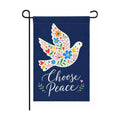 Choose Peace Garden Flag - Floral Dove Yard Flag for Summer Decorations