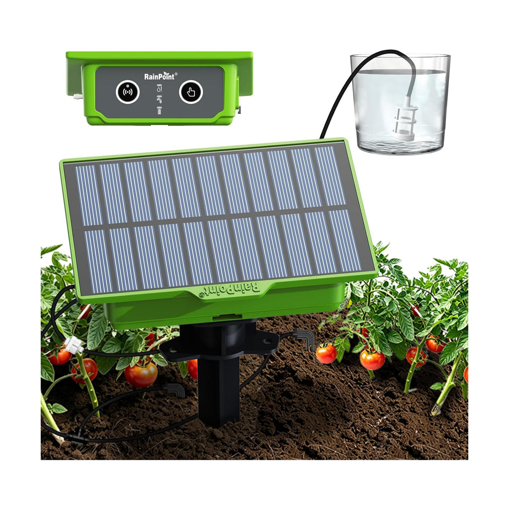 RainPoint WiFi Solar Drip Irrigation System Indoor & Outdoor,WiFi HUB Need | App Control Smart Automatic Plant