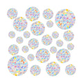65Pcs Circle Window Stickers Non Adhesive Window Decals to Prevent Bird Strikes Vinyl Reusable Prism Rainbow Windows Clings for Birds Sun Catcher Sticker