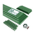 PROWORX Garden Plant Stakes, 16 Inch 30 Pack DIY 4ft 5ft 6ft Tomato Stakes | Plastic Coated Metal Plant Support Stakes