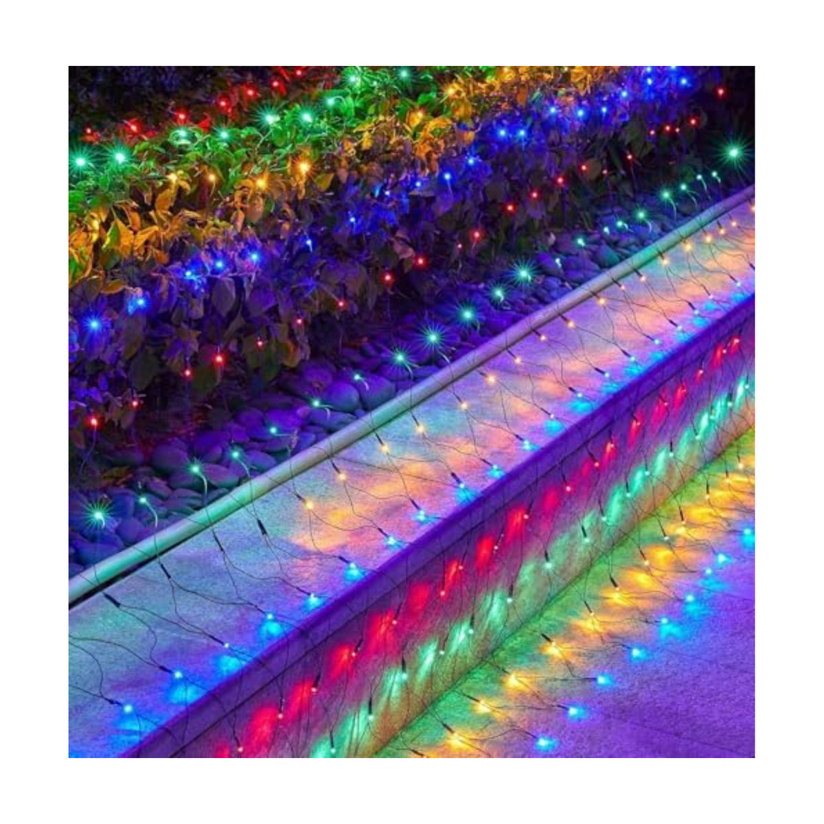 2 Pack 12×5FT 360 LED Christmas Net Lights Outdoor Mesh Lights Waterproof