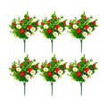 6 Pcs Artificial Strawberry Branches, Artificial Eucalyptus Flower Stems with Berries, Faux Greenery Daisy Picks for Vase Wreath Wedding Home Decor