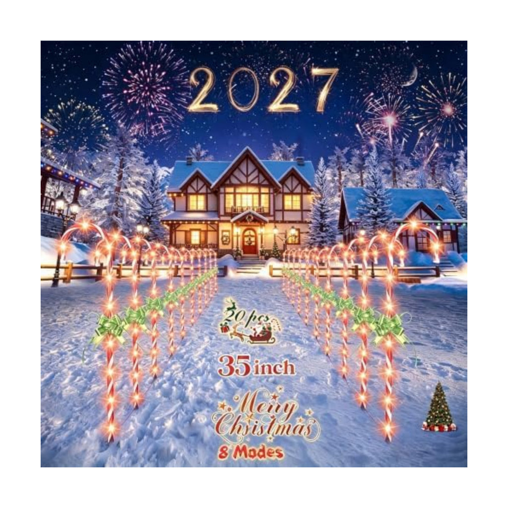 TRWYMZ 35" Christmas Candy Cane Lights Outdoor Christmas Decorations