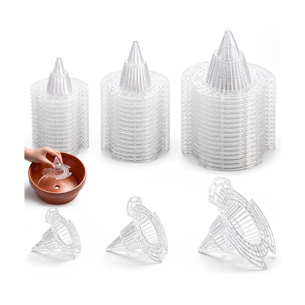 120 Pcs Cone Flower Pot Hole Mesh Pads for Drainage, Plastic