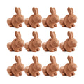 LemonRoad 12 Set Rabbit Pot Feet for Outdoor Planters, Terra Cotta Cement | 2" H, Animal Plant Pot Risers for 14"-20"