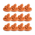 LemonRoad 12 Set Frog Pot Feet for Outdoor Planters, Terra Cotta Cement | 2.4" H, Animal Plant Pot Risers for 14"-20"