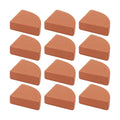 LemonRoad 12 Set Terra Cotta Cement Pot Feet for Outdoor Planters, Sector | 2.75x2.75x1.2 Inch, Plant Pot Risers for