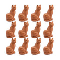 LemonRoad 12 Set Cat Pot Feet for Outdoor Planters, Terra Cotta Cement | 4.25" H, Animal Plant Pot Risers for 14"-20"