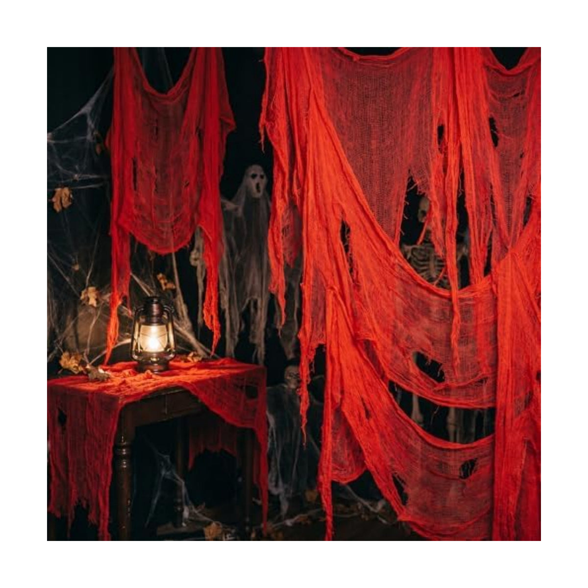 RunNico 500"x39" Large Halloween Scary Gauze, Spooky Cloth Party Decoration