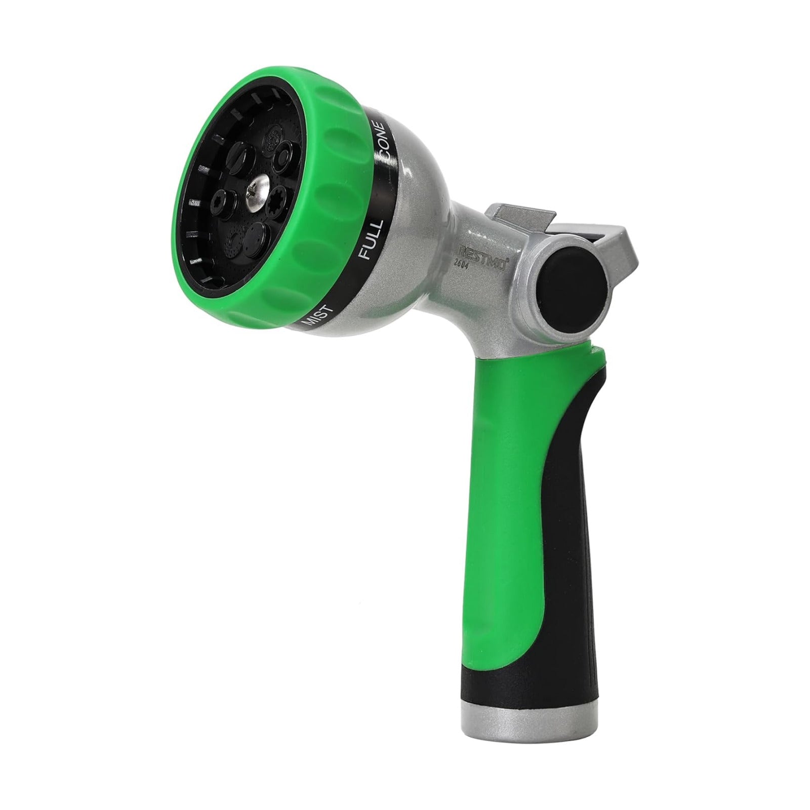 RESTMO Water Hose Nozzle, Metal Garden Sprayer, Medium Duty, Leak-proof | Compact Design, 7 Adjustable Spray Patterns
