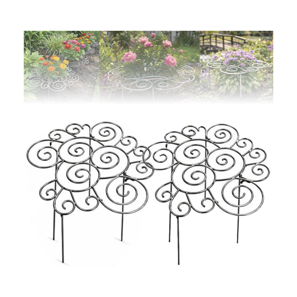 Metal Plant Support Ring, Garden Plants Support Stakes for Flowers Vegetables, Iron Plant Cage, Peony Cage Stand