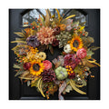 Fall Wreaths for Front Door 24 Inch Autumn Wreath with Pumpkins, Sunflowers