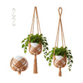 Shappy 2 Pack Boho Macrame Plant Hanger for Indoor