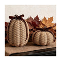 DN DECONATION Fall Pumpkin Decor, Fake Rattan Pumpkin Decorations for Home