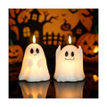 Wondise Spooky Ghost Halloween Flameless Candles with 6hrs Timer