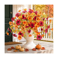 4Pcs Artificial Extra Big Hanging Fall Flowers for Outdoor Planters &Porch