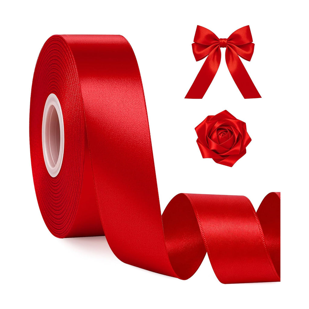 1 in 30 Yards Red Ribbon for Gift Wrapping Wedding Valentine Christmas