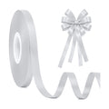 3/8In 30Yards Thin Silver Ribbon for Gift Wrapping Christmas Wedding Decor