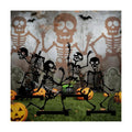 Geelin 4 Pcs Halloween Metal Skeleton Yard Stakes Skeleton Outdoor Decor