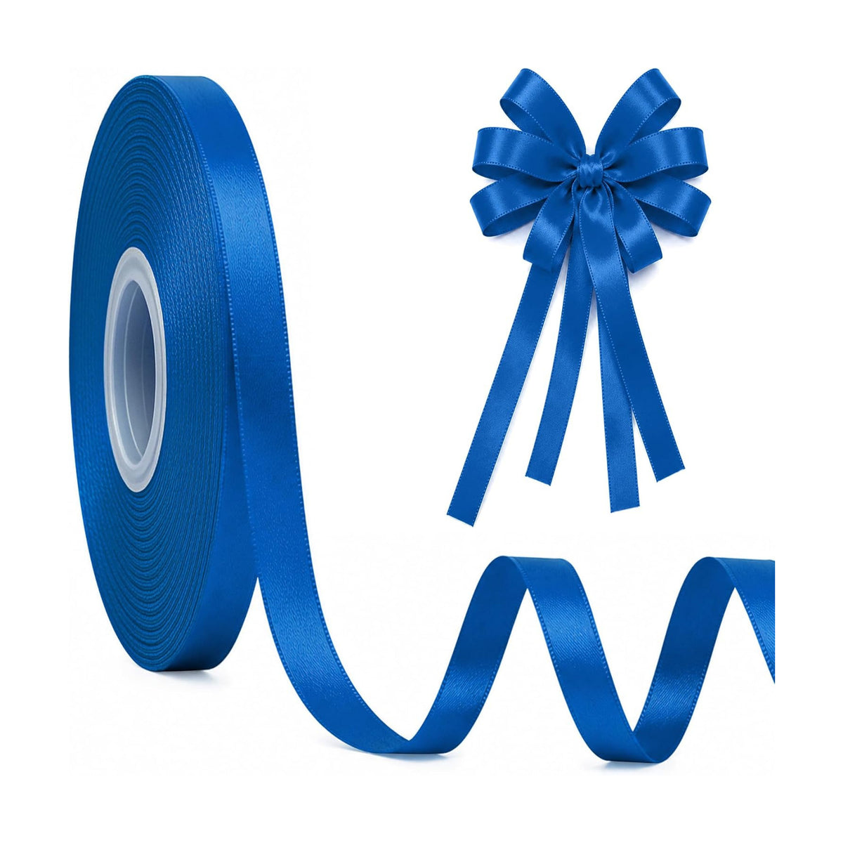 3/8In 30Yards Thin Royal Blue Ribbon for Gift Wrapping Graduation Party