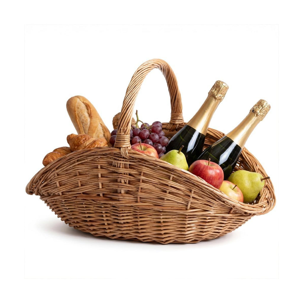 Garden Harvest Basket, Large Wicker Basket with Handle,Natural Woven Willow Storage and Picnic Baskets for Easter