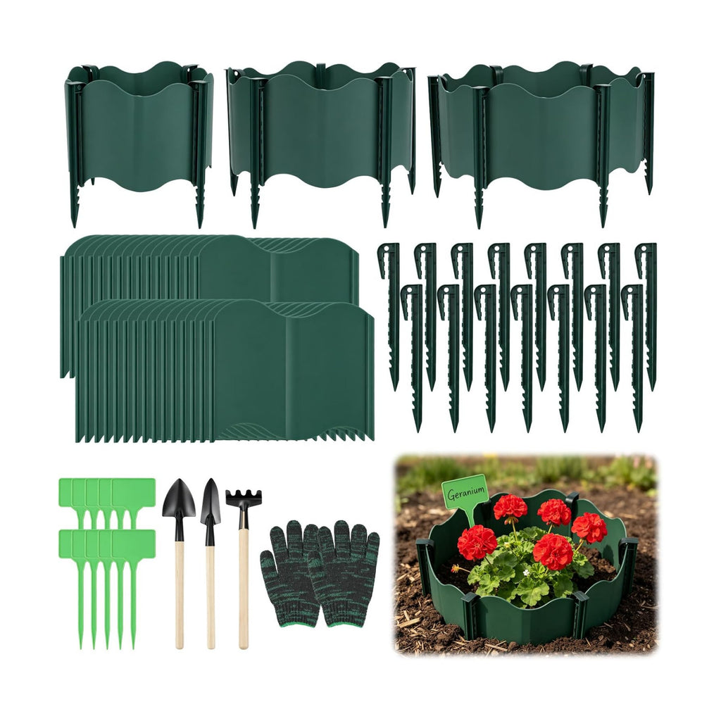 30PCS Planting Grow Rings, Interlocking Garden Plant Rings Adjustable Diameter Range 7.6-12 Inches, DIY Planting