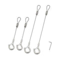 4 Pcs 18-38" Adjustable Bird Feeder Hanger Wires with Safety Buckle Q-Hook
