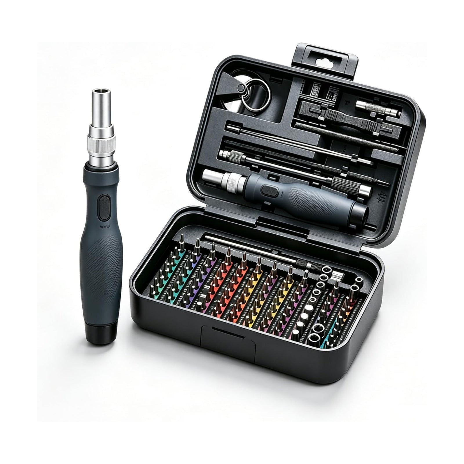 Succulent 132-in-1 Mini Precision Screwdriver Set, Color-Coded Manual Magnetic Tool Set, 132 Repair Accessories for