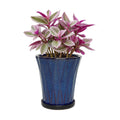 6.6 Inch Ceramic Planters with Drainage Hole and Saucer,Indoor Outdoor Large Flower Pots, Garden Pot for Plant Lovers