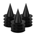 12 PCS Halloween Witch Hats, Black Wizard Hats with 105 FT Nylon Cord, Halloween Hanging Decorations for Indoor Outdoor