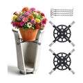 Plant Riser for Tall Planters, 10-14” Adjustable 4-Point Support, 2 Pack
