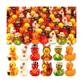 120 Pcs Fall Mini Resin Ducks Thanksgiving Miniature Tiny Figurines