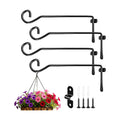 9.94IN Wall-Mounted Plant Hanger – Indoor & Outdoor Hooks for Hanging Plants, Lanterns, Bird Feeders, and Decorative